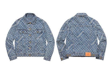 denim louis vuitton supreme jacket|Louis Vuitton supreme camo jacket.